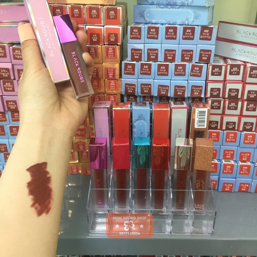 Son kem HANDMADE A6 A12 tông trầm ( thiết kế son BLack Rouge hottrend ) | BigBuy360 - bigbuy360.vn