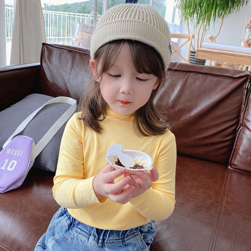 Áo thun tay dài mềm mại phong cách Hàn Quốc thời trang xuân thu cho bé gái