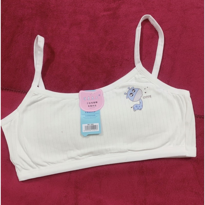 Áo bra /Áo lá học sinh cấp 1,2; đệm vải cotton cao cấp, co giãn, mềm mịn. Phom dưới 50kg. Ảnh và video thật. Mã A1024