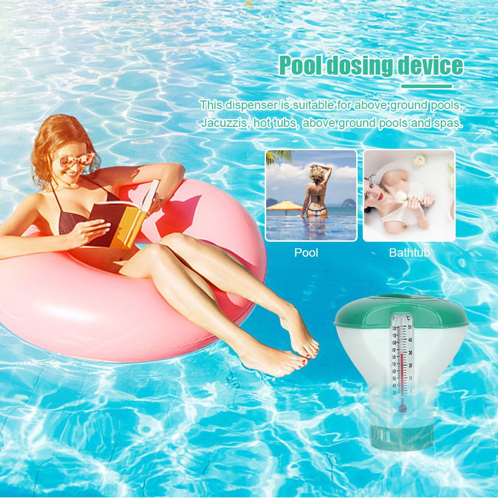Bể Bơi Phao Hóa Học Đựng Thủy Phi Cơ Có Nhiệt Kế Cho Clo Khử Trùng Tự Động Applicator Bơm 1 Flowerdance