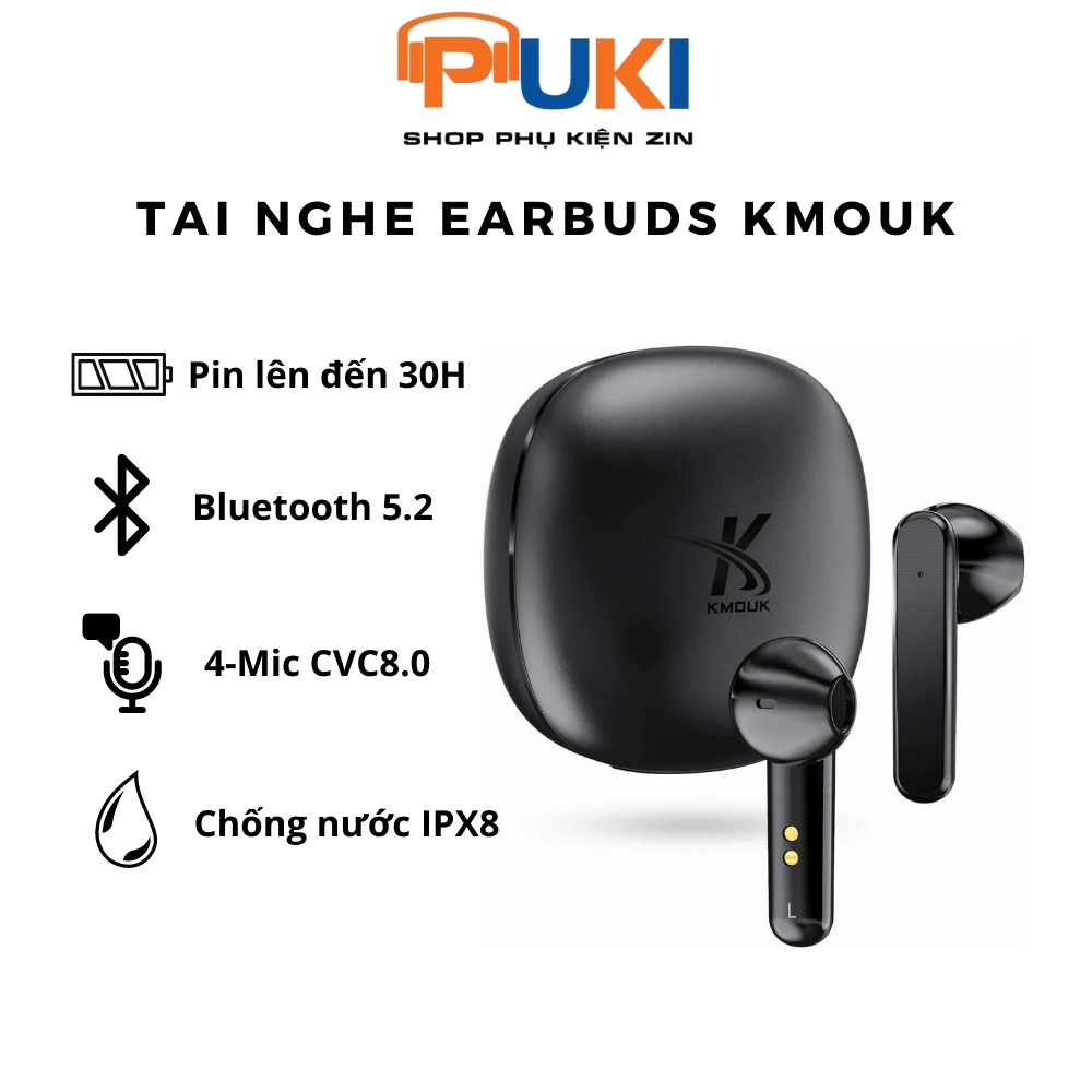 Tai nghe không dây KMOUK Bluetooth 5.2 - Tai nghe True Wireless Earbuds KMOUK