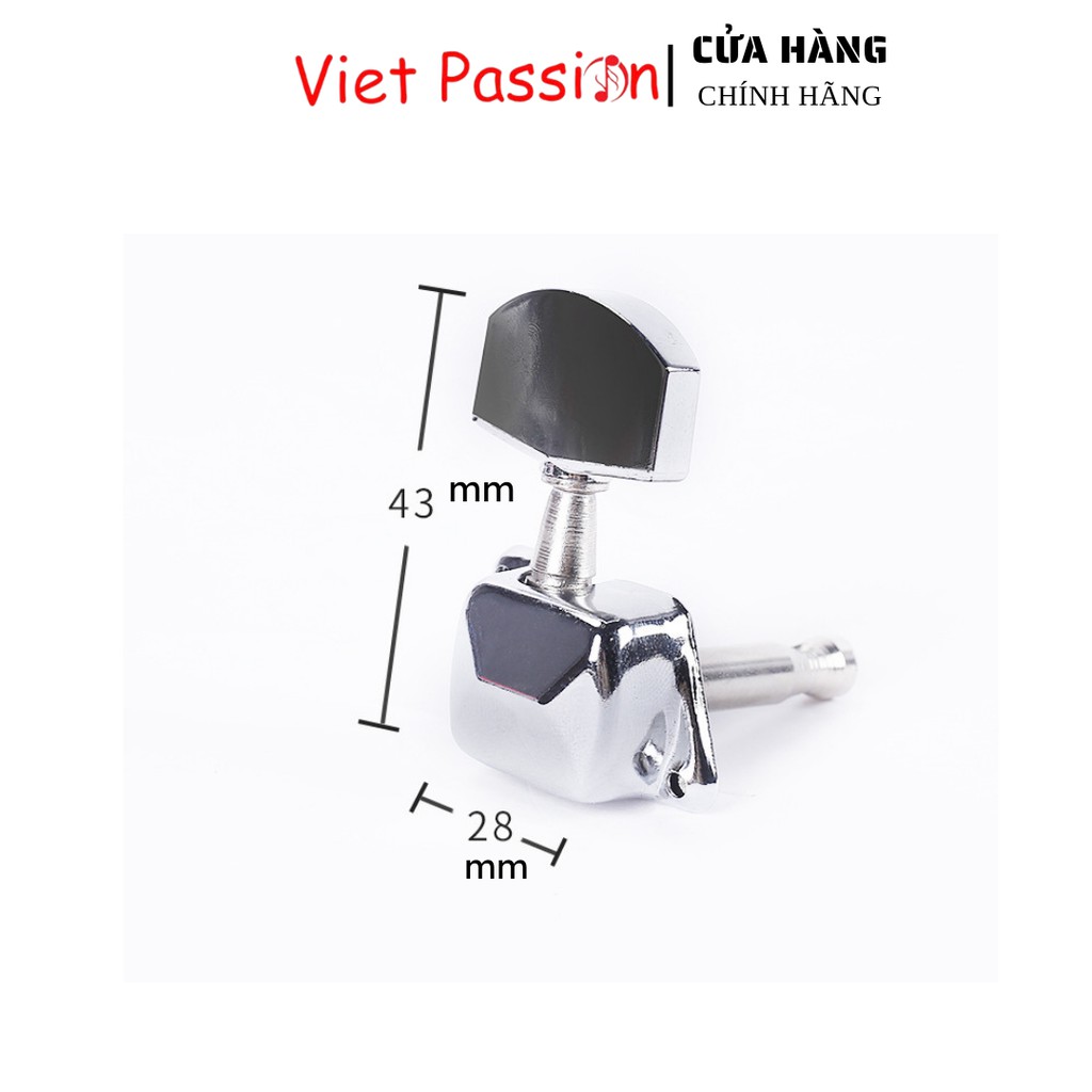 Khóa đàn guitar acoustic khóa hộp làm bằng thép không gỉ cao cấp đủ bộ Viet Passion