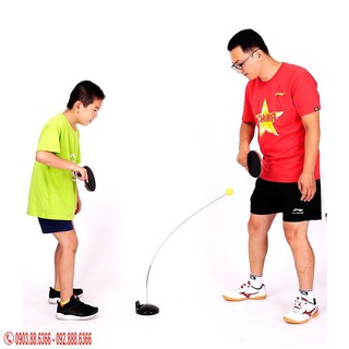 BỘ BÓNG BÀN PHẢN XẠ KHÔNG CẦN BÀN, ĐỒ CHƠI VẬN ĐỘNG LOẠI ĐẸP CHO BÉ ( 2 VỢT GỖ, 4 BÓNG, 2 DÂY CARBON)