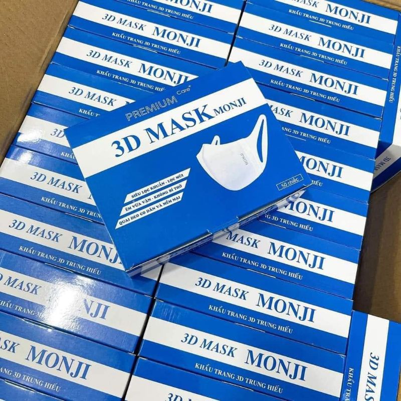 Hộp 50 cái khẩu trang y tế 3D mask monji trung hiếu