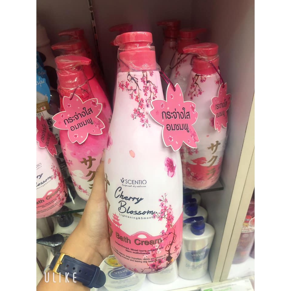Body Lotion 700ml hoặc Sữa Tắm 700ml Beauty Buffet Scentio Cherry Blossom Lightening &amp; Smooth
