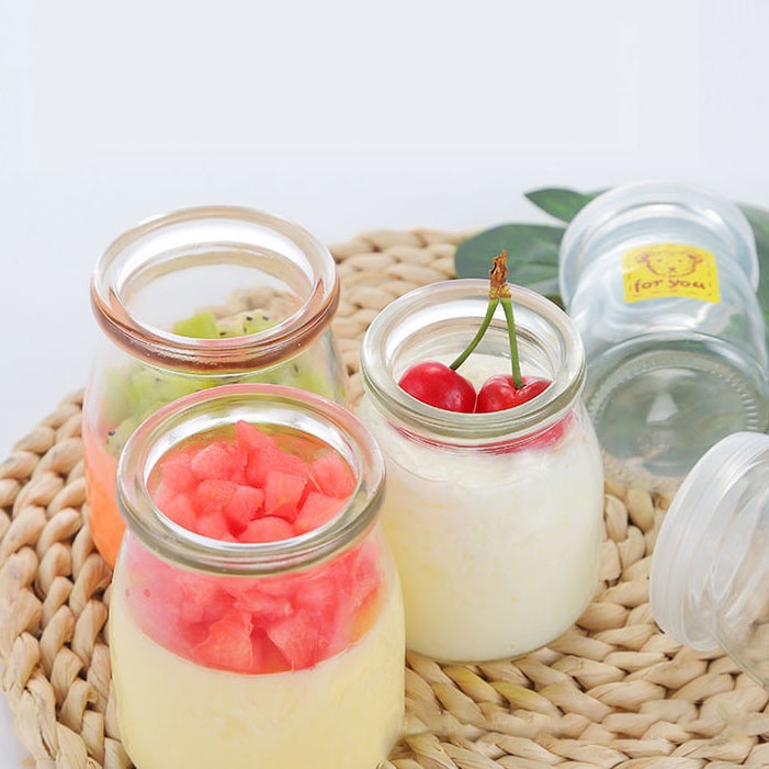 Cốc Thủy Tinh Đựng Đồ Ăn Dặm Cho Bé Bằng Thủy Tinh 100ml Có Nắp Bảo Quản An Toàn YOOTA BABY