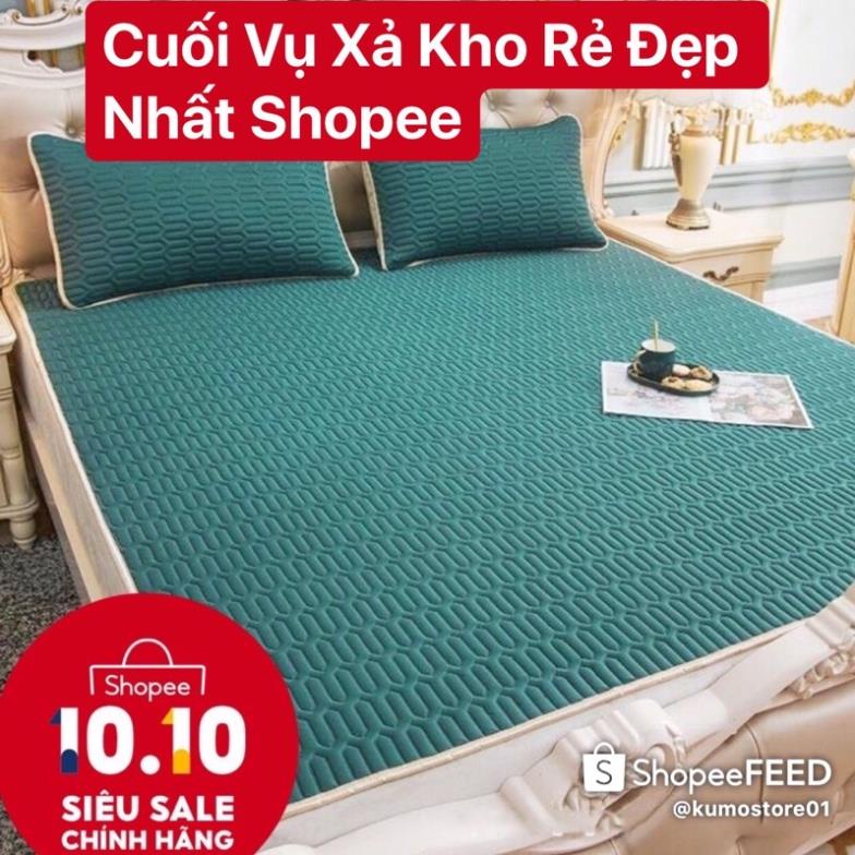 Chiếu điều hòa cao su non,CHIẾU ĐIỀU HÒA TENCEL LATEX CAO SU NON tặng kèm 2 vỏ gối( Hàng Loại 1 nặng 2kg trở lên)