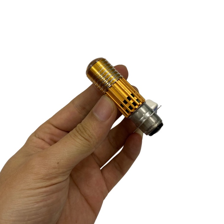 Đèn Led xe máy - Pha Bi Cầu 2 Màu Trắng - Vàng Chân M5 - H4 Lắp cho Oto và Xe máy Mẫu !