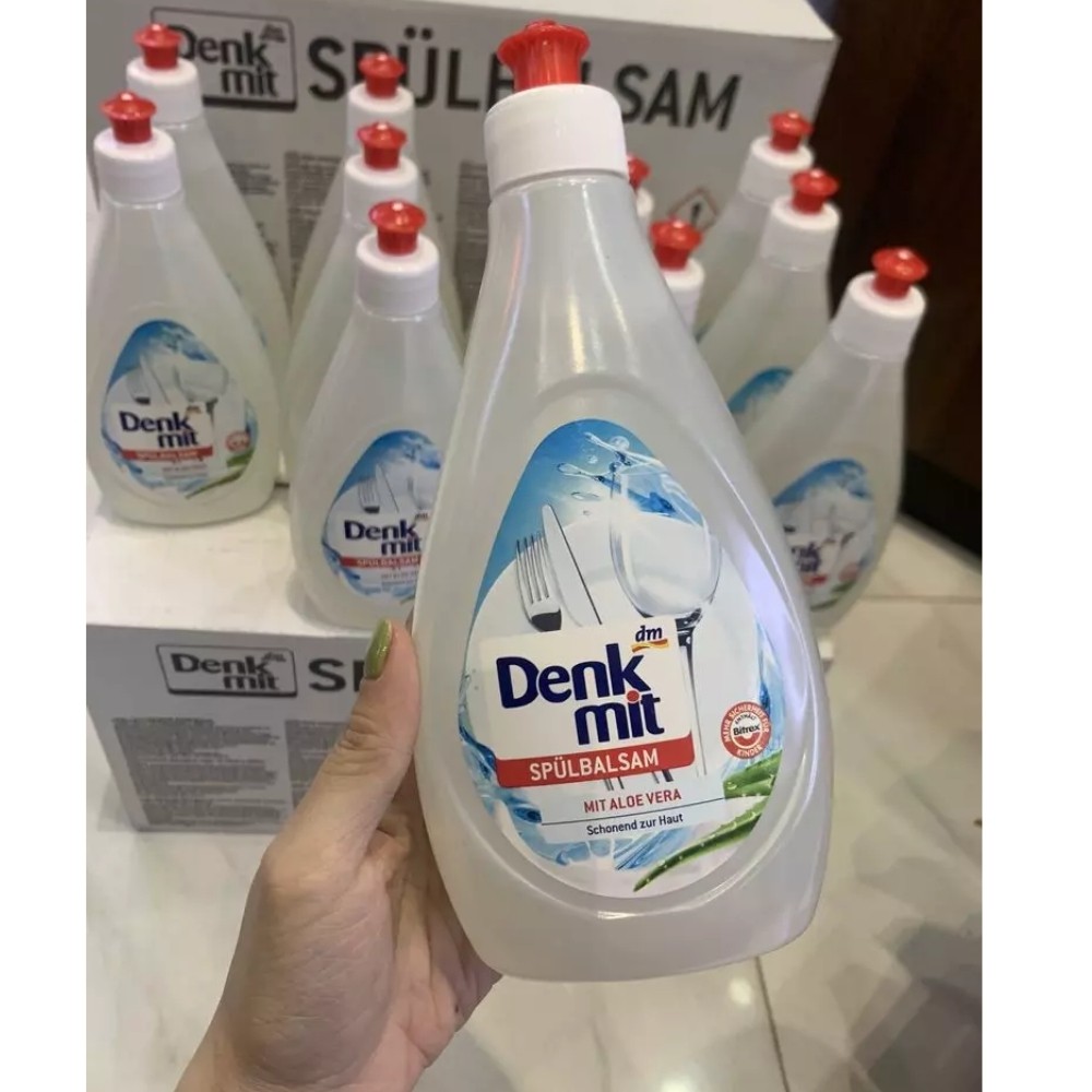 Nước rửa chén bát DENKMIT 500ml - Chiết xuất thiên nhiên. An toàn cho da tay [Hàng Đức]