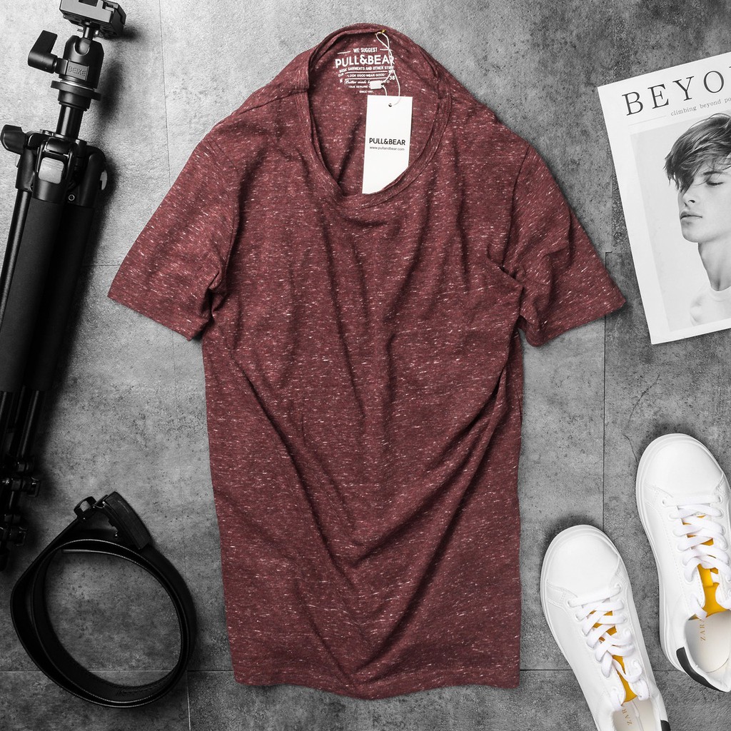 Áo Thun Nam Ngắn Tay Màu Trơn vải cotton xược không khuy | BigBuy360 - bigbuy360.vn