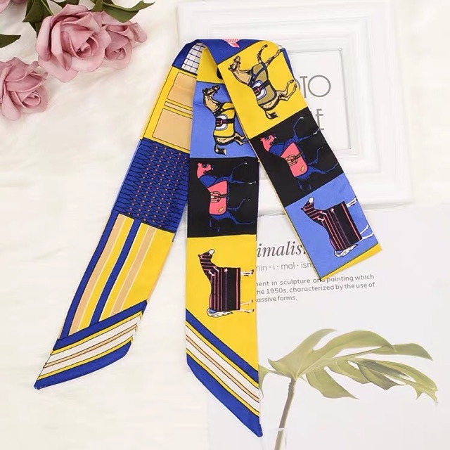 Khăn quấn túi xách in hình con ngựa - Maben