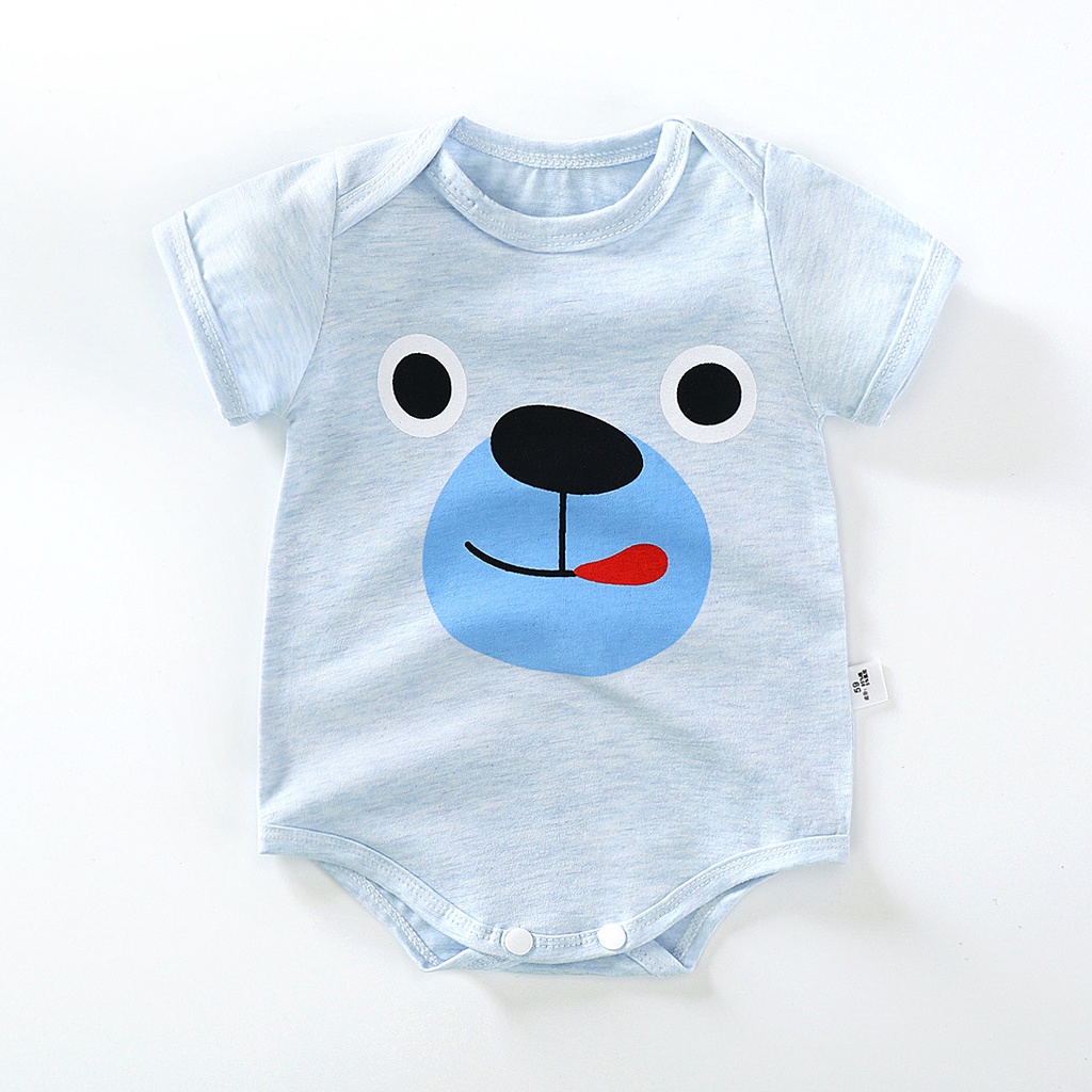 Bộ body chip cho bé trai bé gái mặc hè, Bodysuit cộc tay họa tiết dễ thương chất cotton mềm thoáng mát