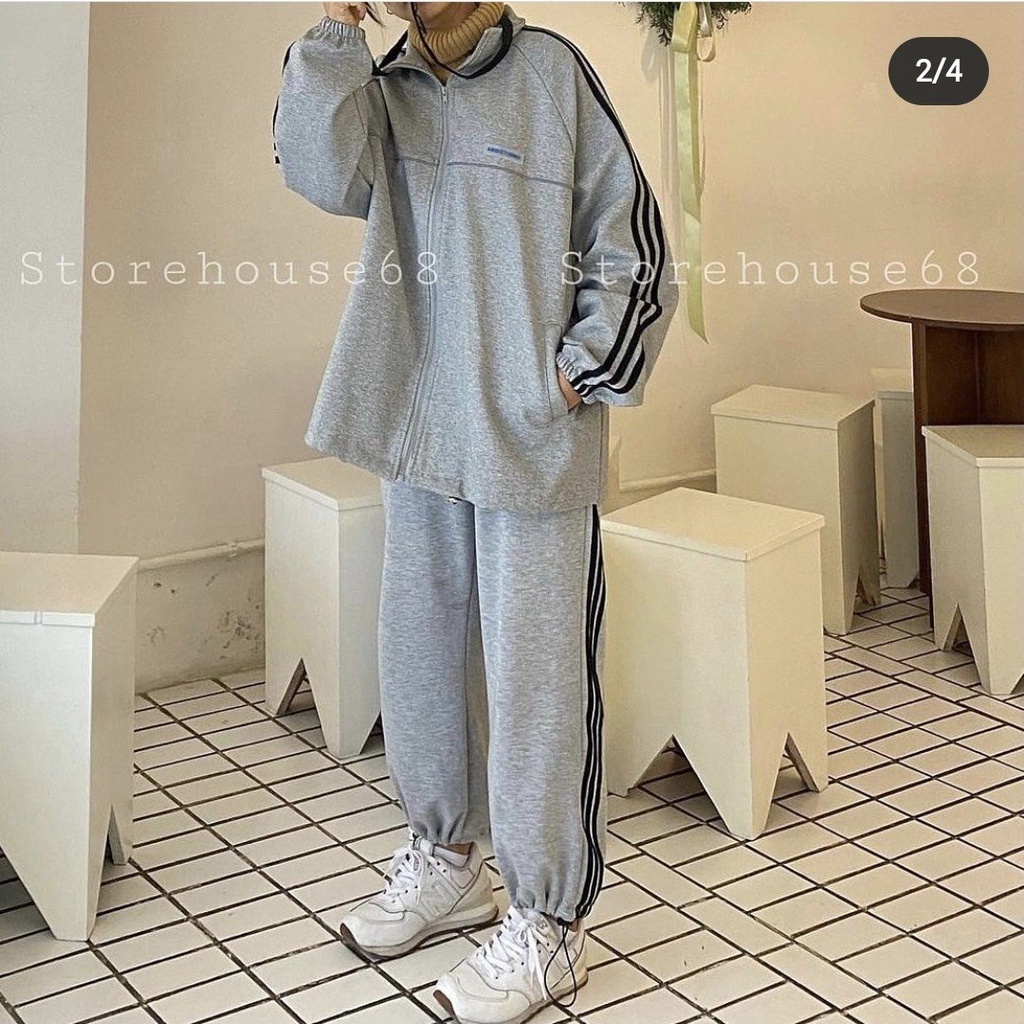 [Mã FAMARAL1 giảm 10K đơn 50K] Quần jogger 3 sọc dáng thể thao bo chun năng động