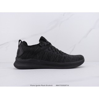 Puma Ignite Flash Evoknit Giày chạy bộ Nam nữ Đào tạo Giày thể thao Giày mùa hè Unisex 36-44 Đen