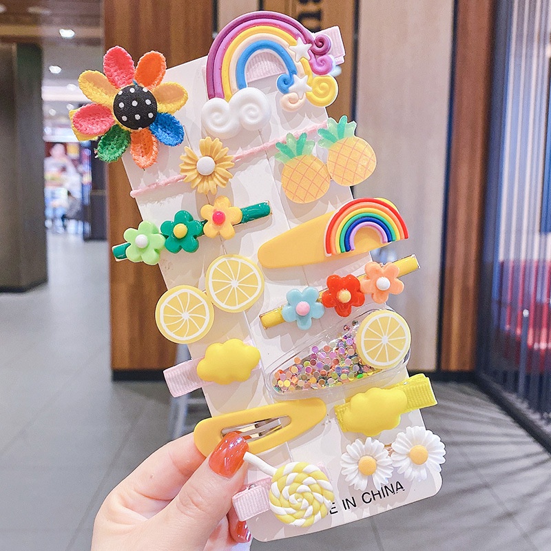 Set kẹp tóc siêu đáng yêu cho bé - UniLabel