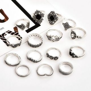 [Rẻ Nhất] Nhẫn nữ Thái Lan bộ 15 chiếc. Hàng nhập.