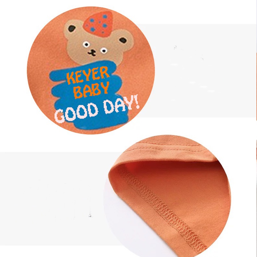 SET Bộ Quần Áo Bé Trai (0 - 5 Tuổi) - KEYER KIDS,  Áo Thun Cotton Cổ Bo Trụ Cộc Tay Quần Kaki SZ43