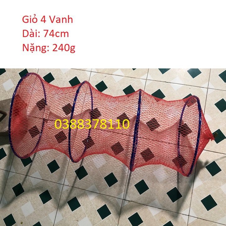 Giỏ Đựng Cá, Giỏ Cá, Giỏ 3 Vanh, Giỏ 4 Vanh Màu Đỏ Cao Cấp