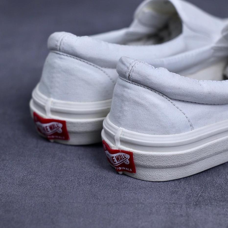 Hiện Đại... Vans Slip on Og Full White Sản Xuất Tại Trung Quốc