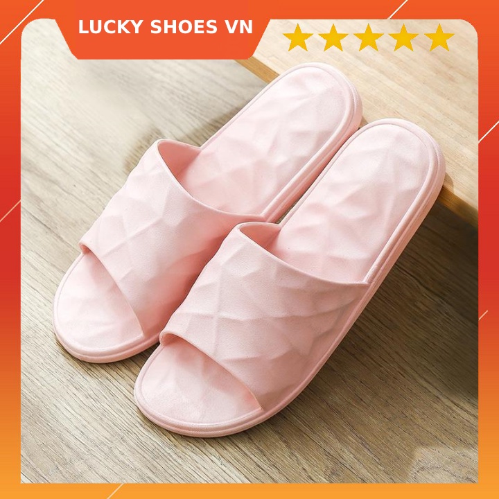 Dép Nữ Nhà Tắm Đi trong nhà [H33H] Dép Nhẹ Đế Chống Trơn Trượt - Lucky Shoes VN