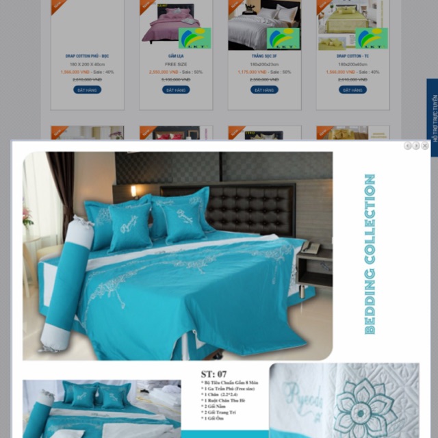 Drap phủ cotton pyeoda hàn quốc