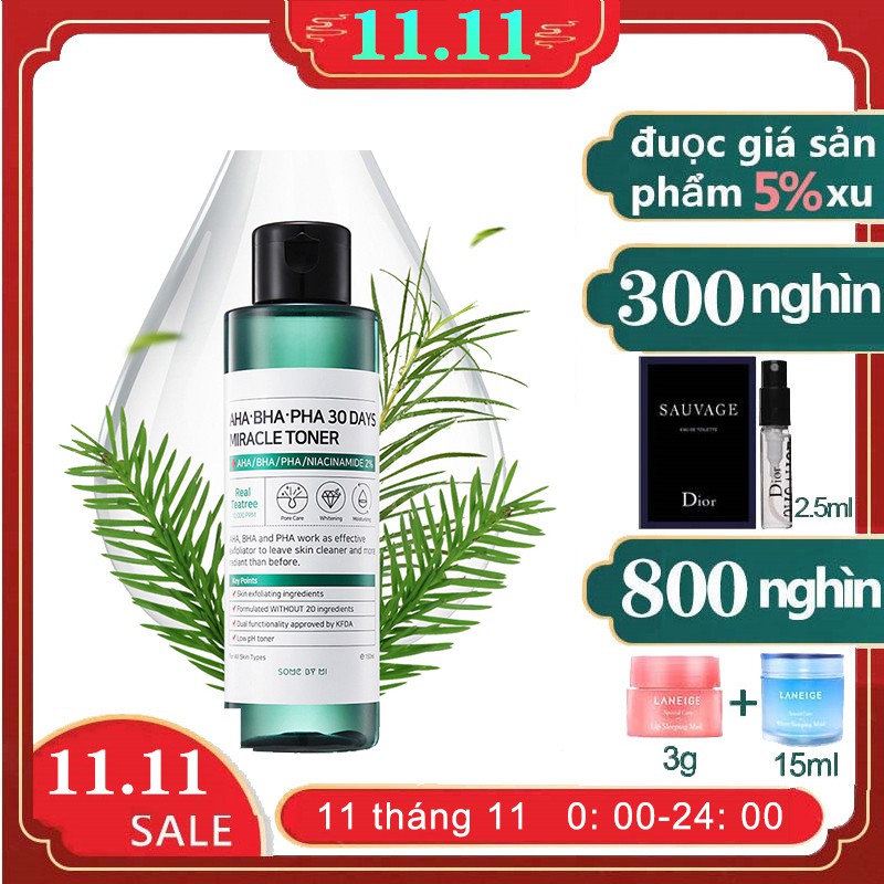 [150ml] Nước Hoa Hồng Giảm Mụn Some By Mi AHA-BHA-PHA 30 Days Miracle Toner 150ml🔥Bán chạy🔥