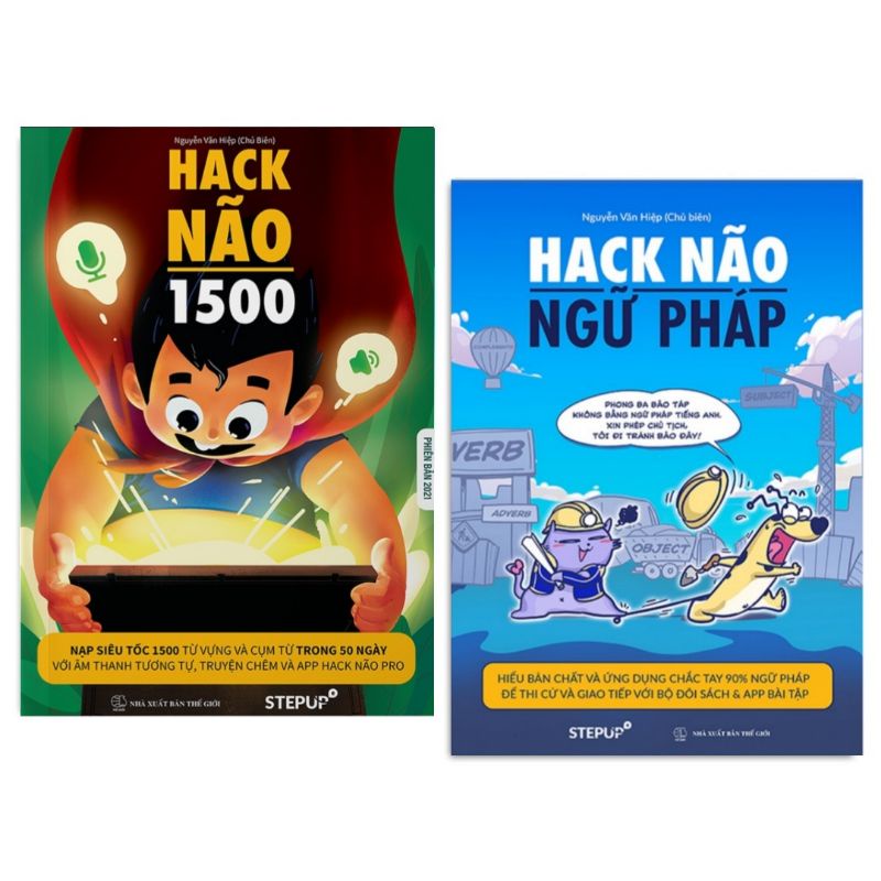 Combo_ 2_ Cuốn_ Hack_ Não_ 1500 và Hack_ Não_ Ngữ_ Pháp