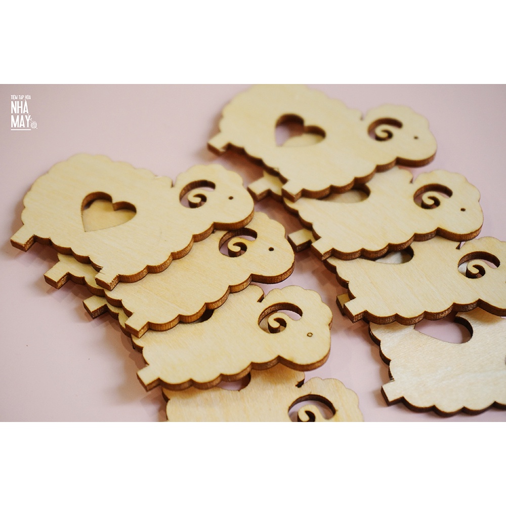 Bobbin gỗ hình cừu (10 con)