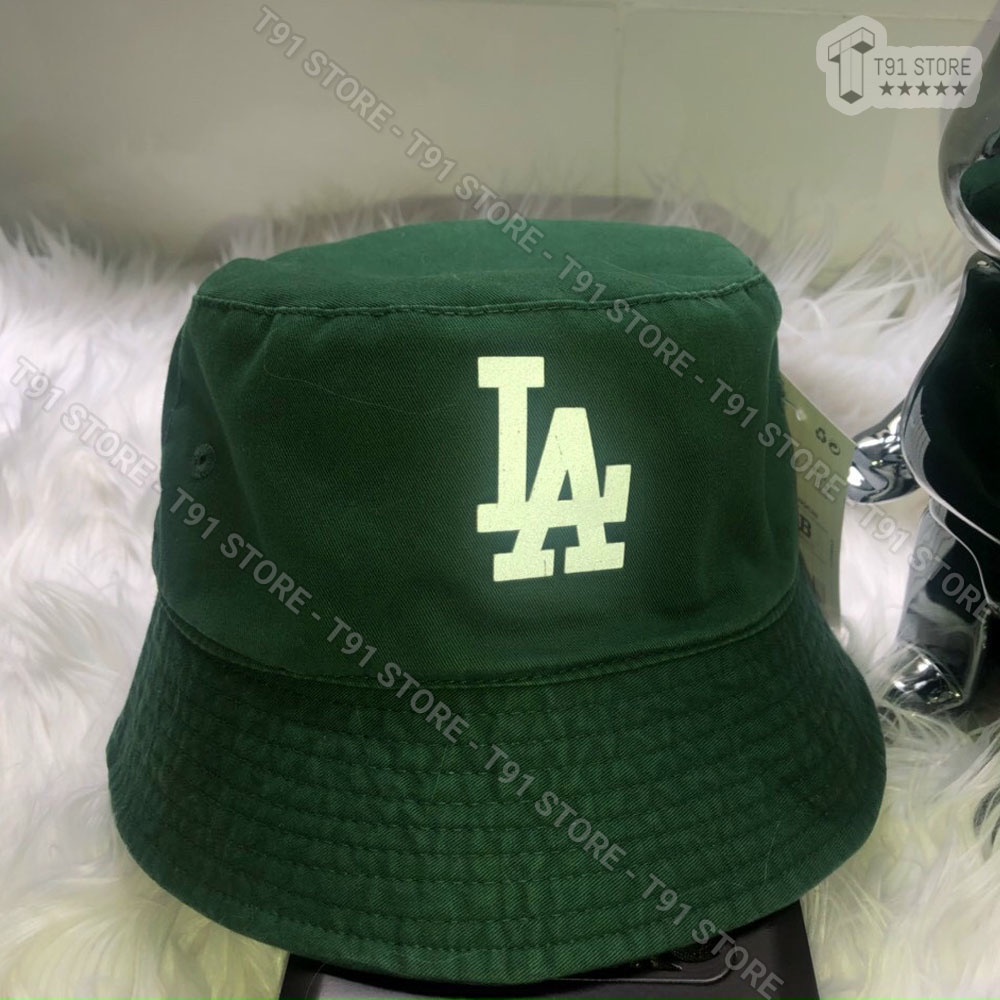 Nón vành L.A màu xanh HOTTREND - Mũ bo cụp màu sắc nổi bật, cá tính phù hợp cho cả nam và nữ dễ mix đồ