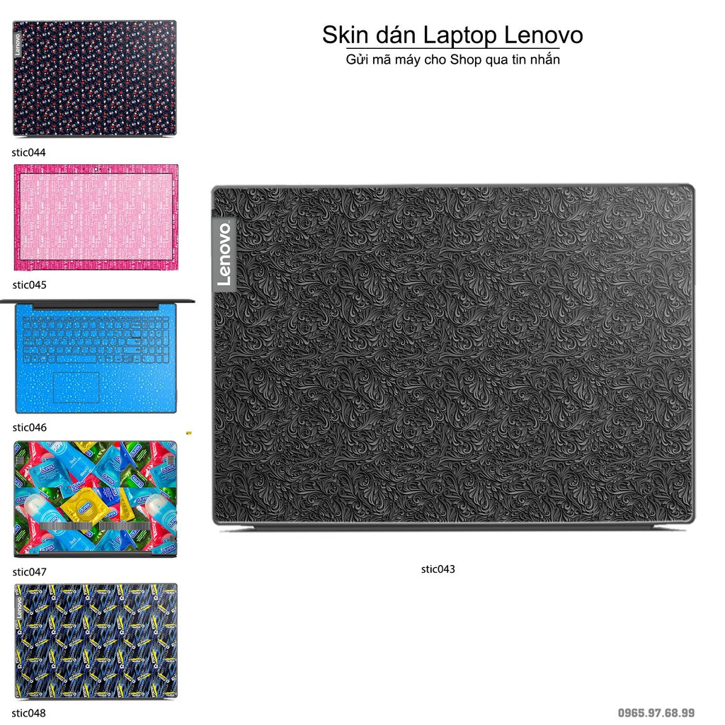 Skin dán Laptop Lenovo in hình Hoa văn sticker nhiều mẫu 8 (inbox mã máy cho Shop)