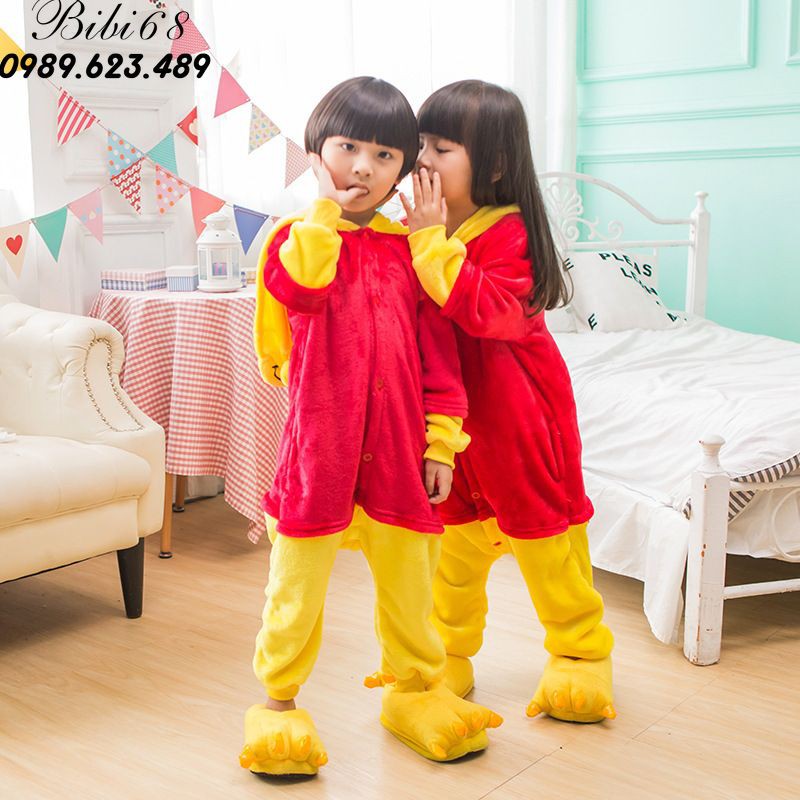 [mã BLUE5 giảm 5k] Bộ Đồ hình thú liền thân lông mịn Pijama dành Cho Người Lớn và Trẻ Em Hoạt Hình Cosplay