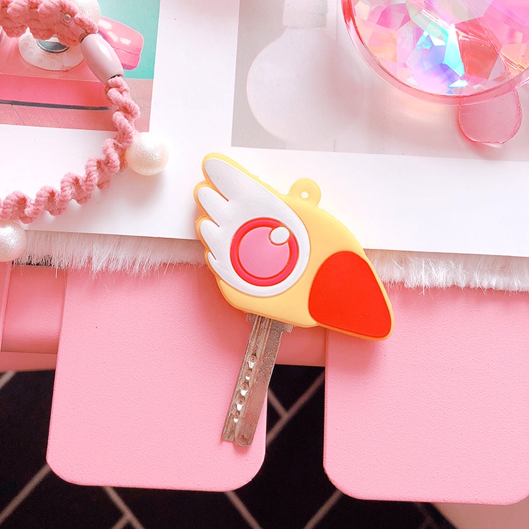 Móc Khóa Gắn Thẻ Tên Bằng Silicon Họa Tiết Hoạt Hình SAKURA