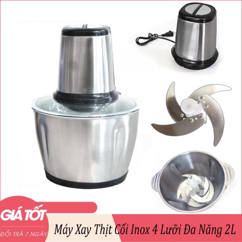 FREESHIP MÁY XAY THỊT ĐA NĂNG INOX 4 LƯỠI SIÊU BỀN