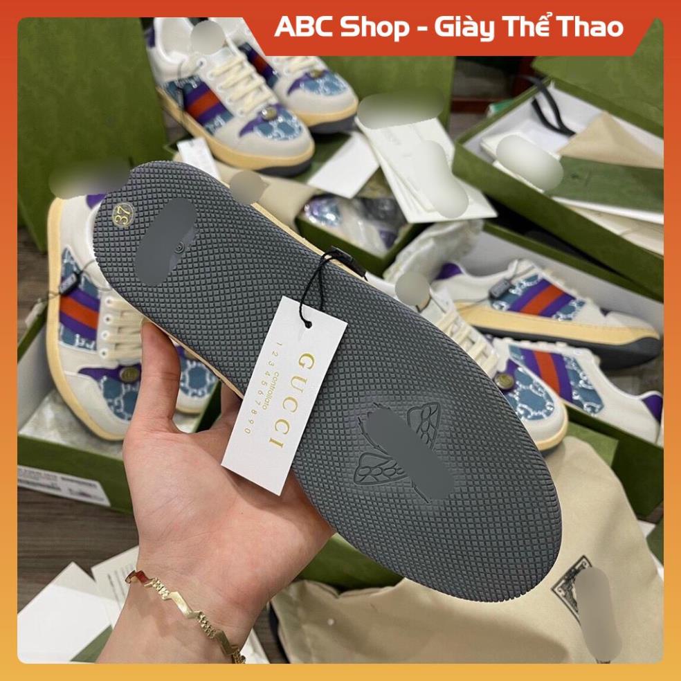 [FreeShip - Hàng Cao Cấp] Giày Sneaker Gucc.i Sơn Tùng Tím Đỏ Xanh Trắng Sữa , Giày Thể Thao Gucc.i Full Hộp