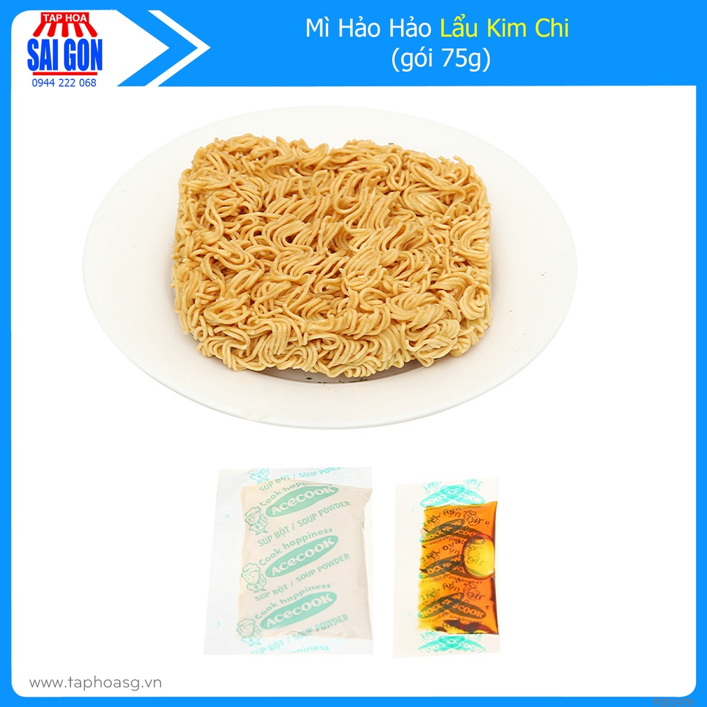 Mì Hảo Hảo Lẩu Kim Chi Hàn Quốc gói 75g mang hương vị chua cay mới của kim chi đến các tín đồ mì gói