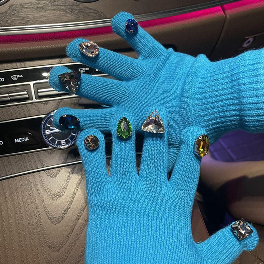 Găng Tay Len Dệt Kim WMES15H Thời Trang Thu Đông Cho Nữ