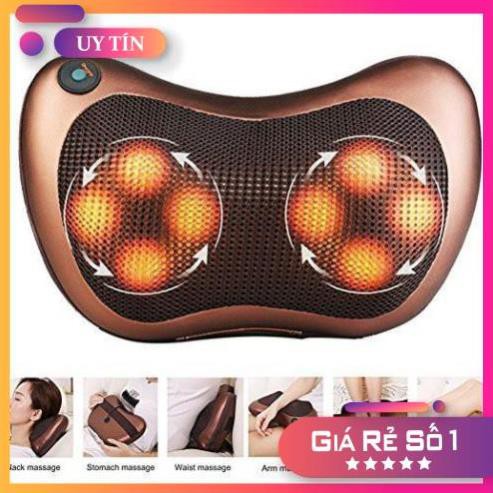 [Hàng Loại 1 Tốt Nhất] Gối massage hồng ngoại  8 bi cao cấp