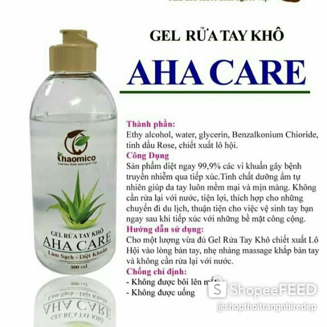 Tặng Gel rửa tay khô Aha Care lọ 300ml 79k chỉ còn 59k | BigBuy360 - bigbuy360.vn