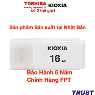 USB 16GB Kioxia (Toshiba) - Sản xuất tại Nhật Bản -U202-16GB- Bảo Hành 5 Năm- Chính Hãng FPT