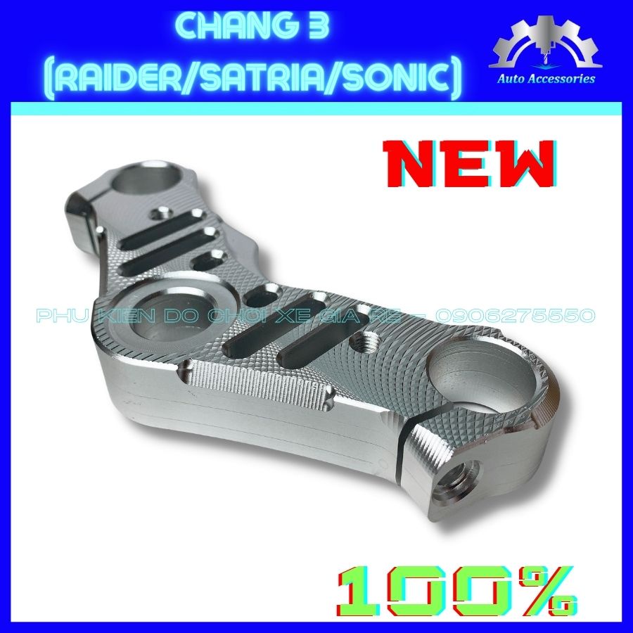 Chảng 3 Raider Satria Sonic, Nhôm CNC nguyên Khối - Cứng Cáp chắc chắn, đường nét sắc xảo