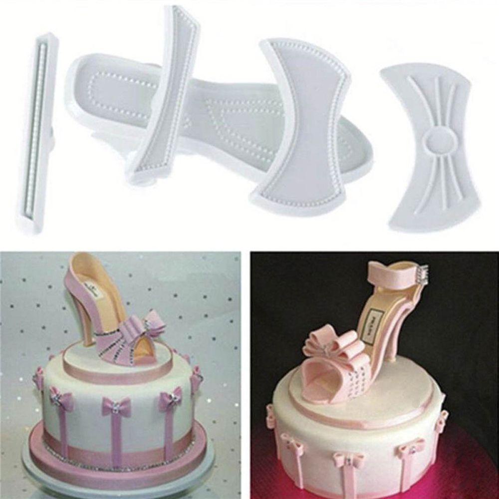 LANSEL Set 9 Khuôn Tạo Hình Chiếc Giày Cao Gót Trang Trí Bánh