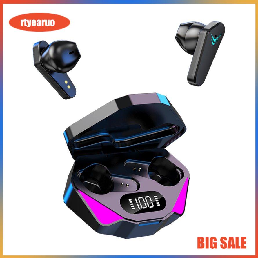 Tai nghe Bluetooth Gaming X15 Tai nghe chơi game không dây Earbuds Tai nghe đèn LED thông minh Trò chơi Tai nghe nhét trong tai