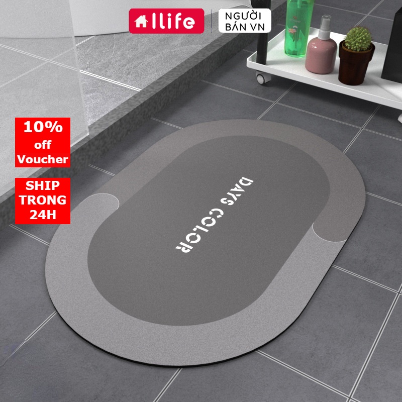 Thảm Lau Chân Thấm Nước Cho Nhà Tắm, Liệu Silicone Siêu Thấm Hút