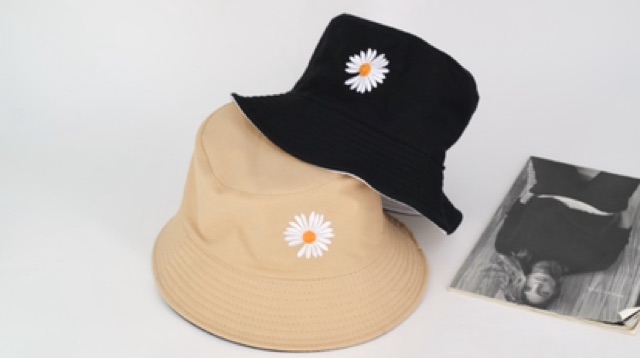 [Mã SKAMLTSM9 giảm 10% đơn 99K] Nón bucket Daisy hoa cúc đội hai mặt