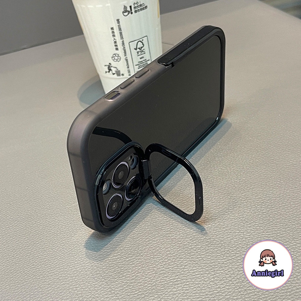 Ốp Điện Thoại TPU Mềm Trong Suốt Chống Trầy Có Giá Đỡ 2 Trong 1 Cho IPhone 13 12 11 Pro Max