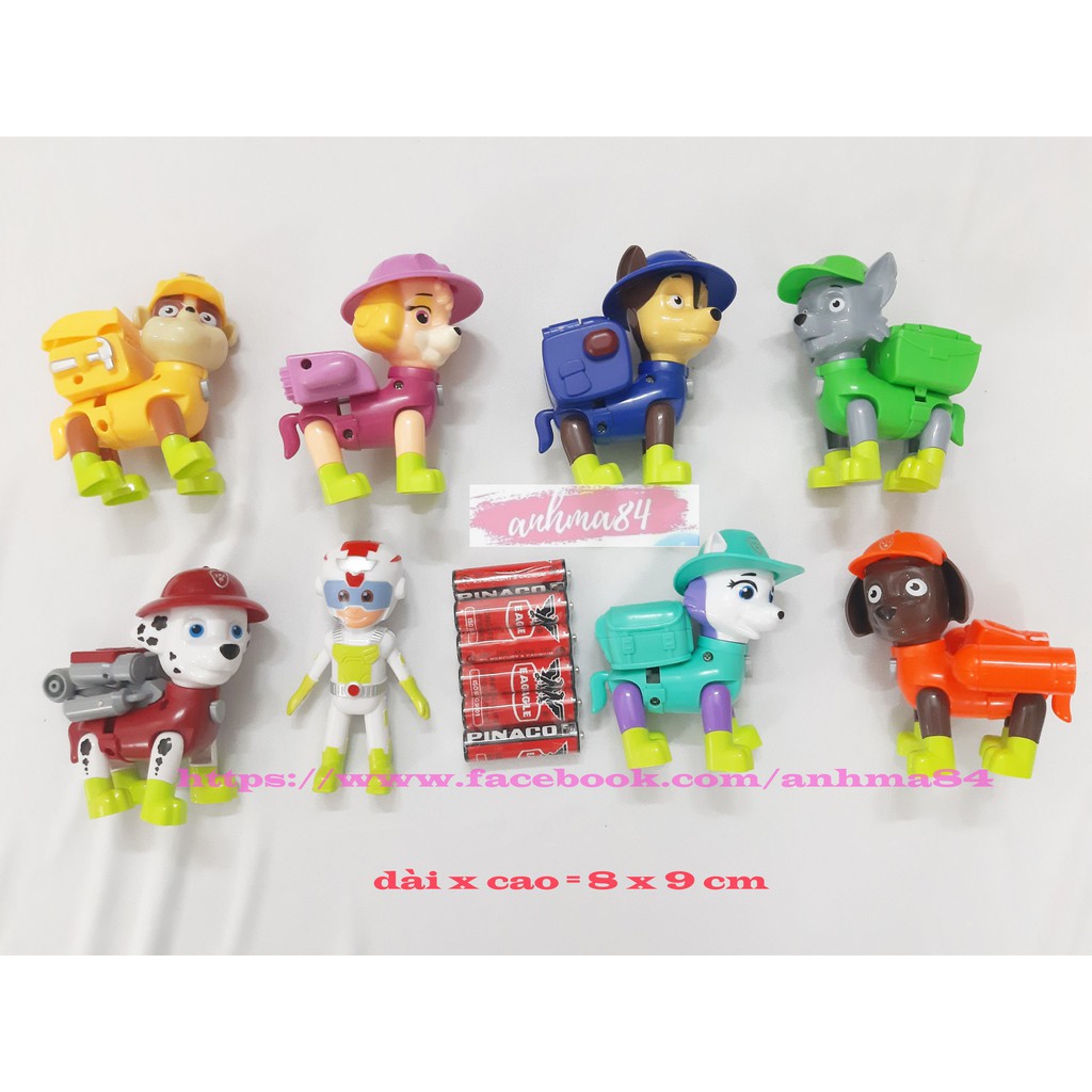 MÔ HÌNH ĐỒ CHƠI BIỆT ĐỘI CHÓ CỨU HỘ PAW PATROL - NO.GG5 - 08 NHÂN VẬT - SIÊU ĐẸP