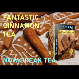 Trà quế Now Break Tea - kiểu trà túi lọc Dilmah (Cinnamon Tea) (đóng gói 20 bao thiếc riêng, 30g)