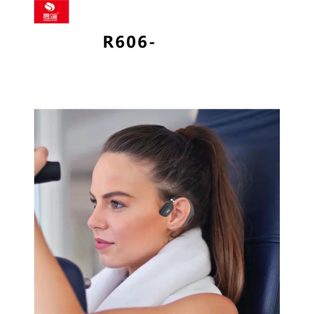 CHÍNH HÃNGTai nghe Bluetooth móc tai R606 Chính hãng ( Tai nghe thể thao 2 bên , dây, v4.1) không gây đau tai