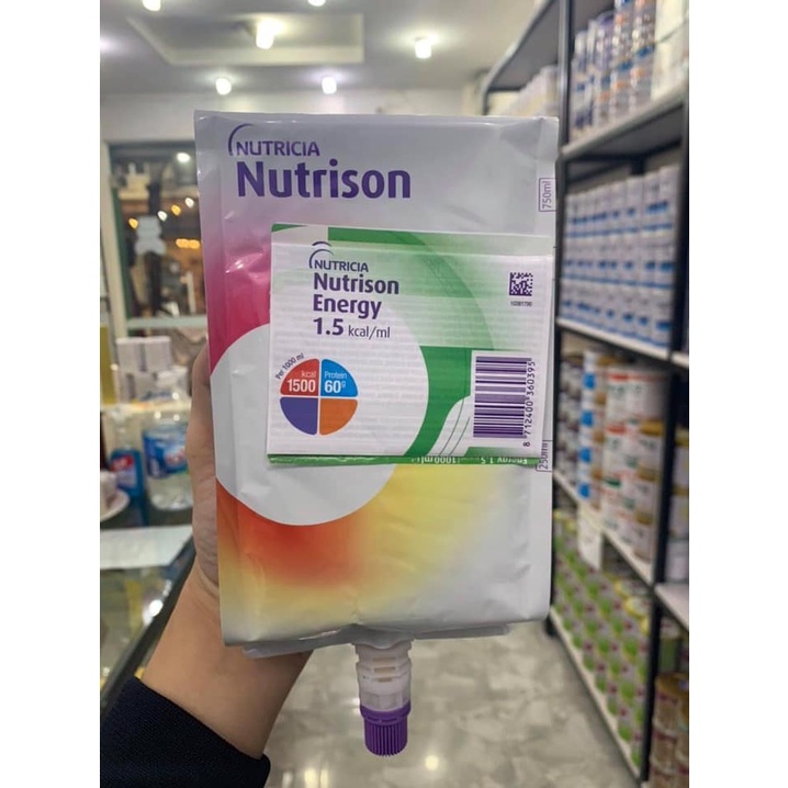 Sữa dinh dưỡng Nutrison Energy túi 1000ml thực phẩm dinh dưỡng y học dành cho người ăn qua ống sone