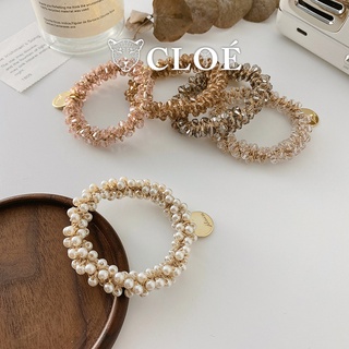 Dây buộc tóc nữ đính đá pha lê lấp lánh phong cách Hàn Quốc phụ kiện tóc Cloe Accessories 4037